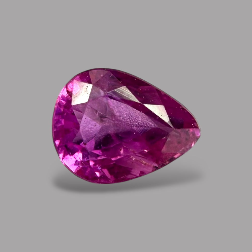 Pear Shape in Pink Sapphire Gemstone 0.87 Carats & 6.4 x 4.9 mm Size