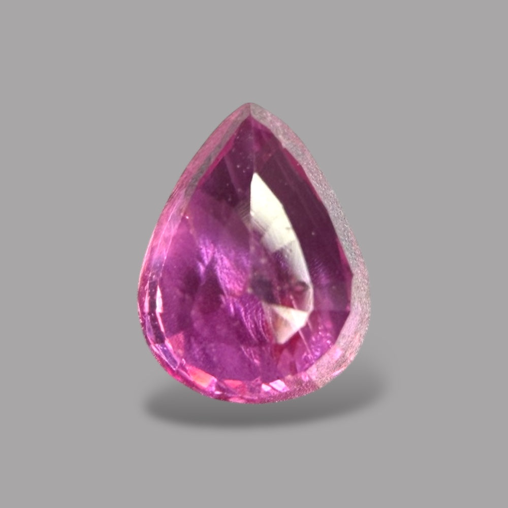Pear Shape in Pink Sapphire Gemstone 0.87 Carats & 6.4 x 4.9 mm Size