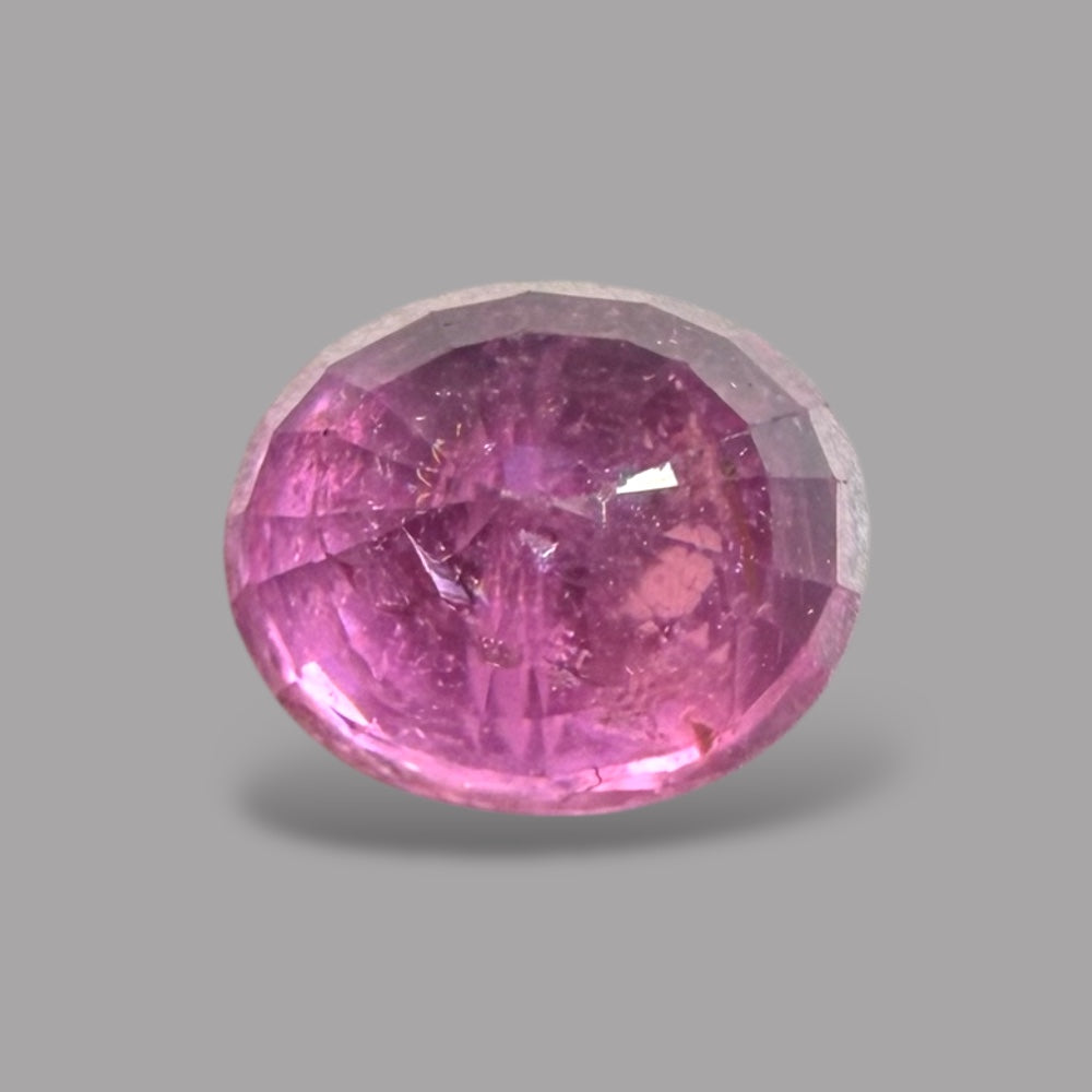Oval Shape in Pink Sapphire Gemstone 1.33 Carats & 6.5 x 5.4 mm Size
