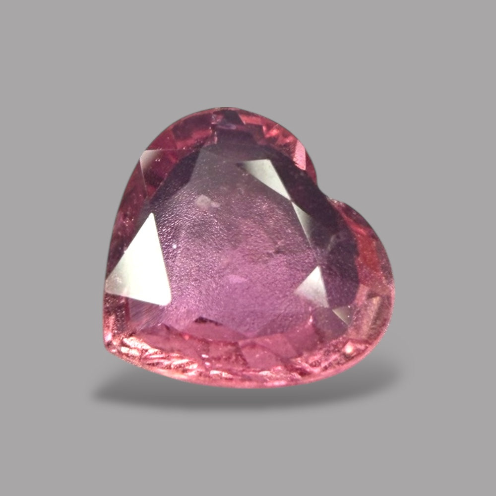 Heart Shape in Pink Sapphire Gemstone 1.35 Carats & 7 x 7.6 mm Size