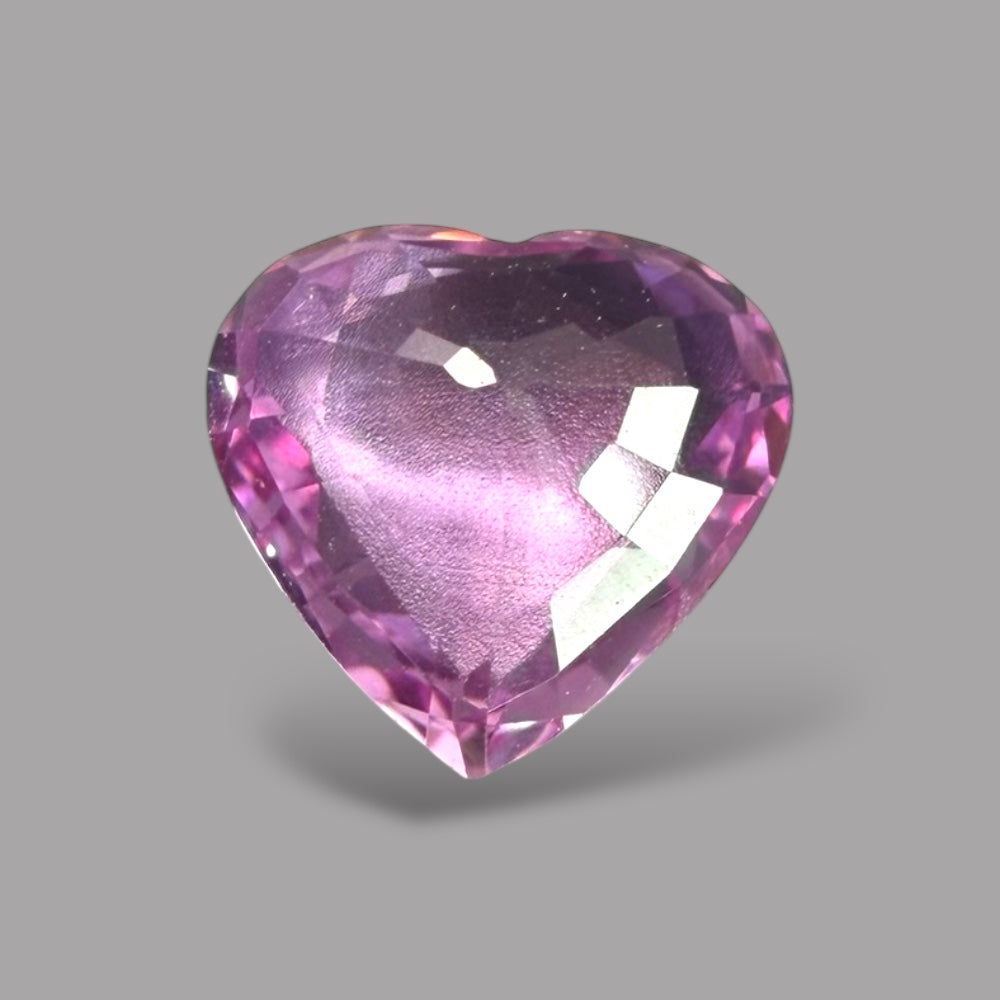 Heart Shape in Pink Sapphire Gemstone 1.14 Carats & 6.6 x 7 mm Size