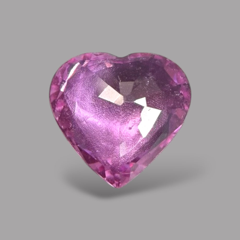 Heart Shape in Pink Sapphire Gemstone 0.95 Carats & 6.5 x 6.8 mm Size