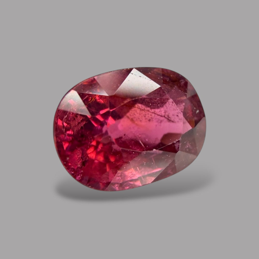 Natural Rubellite Tourmaline 1.02 Carats Gemstone – Oval 6.9x4.9 mm