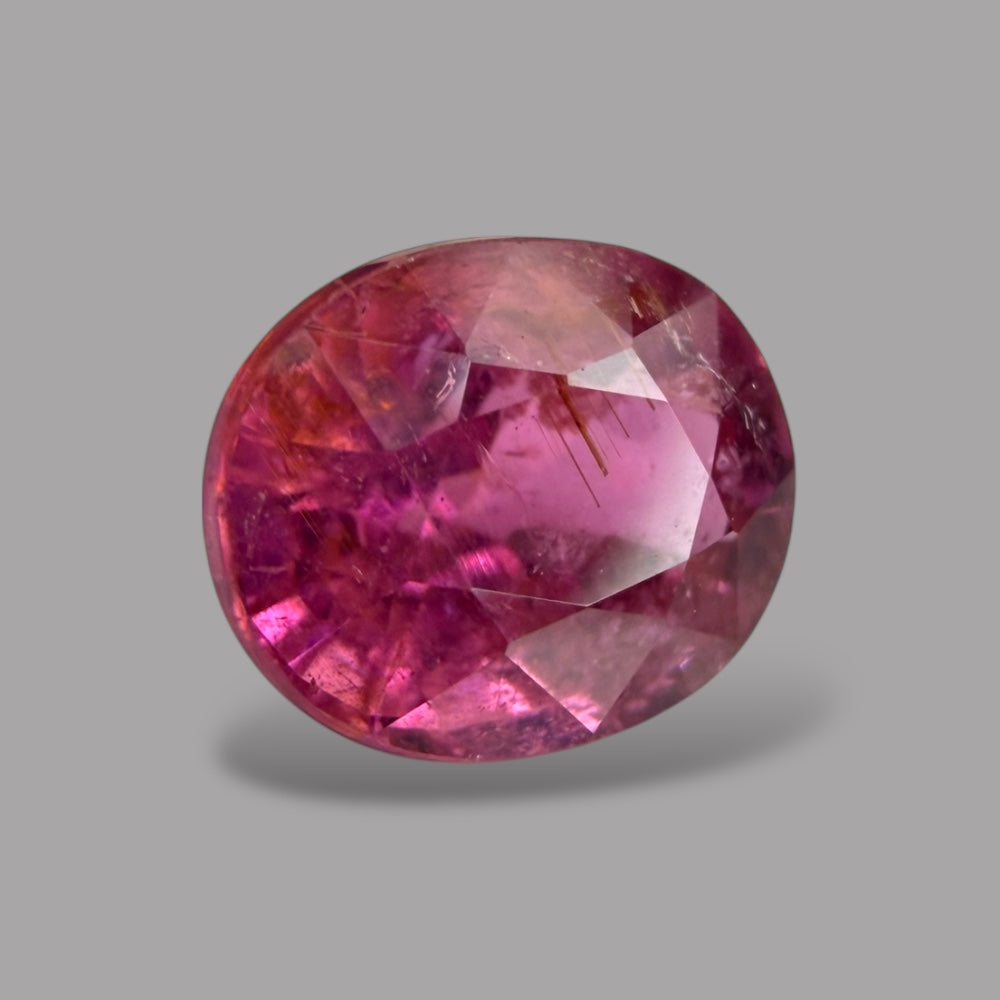 Natural Rubellite Tourmaline 1.14 Carats Gemstone – Oval 6.8x5.6 mm