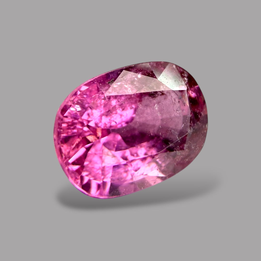 Natural Rubellite Tourmaline 1.01 Carats Gemstone – Oval 7.4x5.2 mm