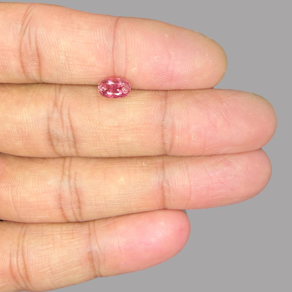 Natural Rubellite Tourmaline 1.03 Carats Gemstone – Oval 7.7x4.7 mm