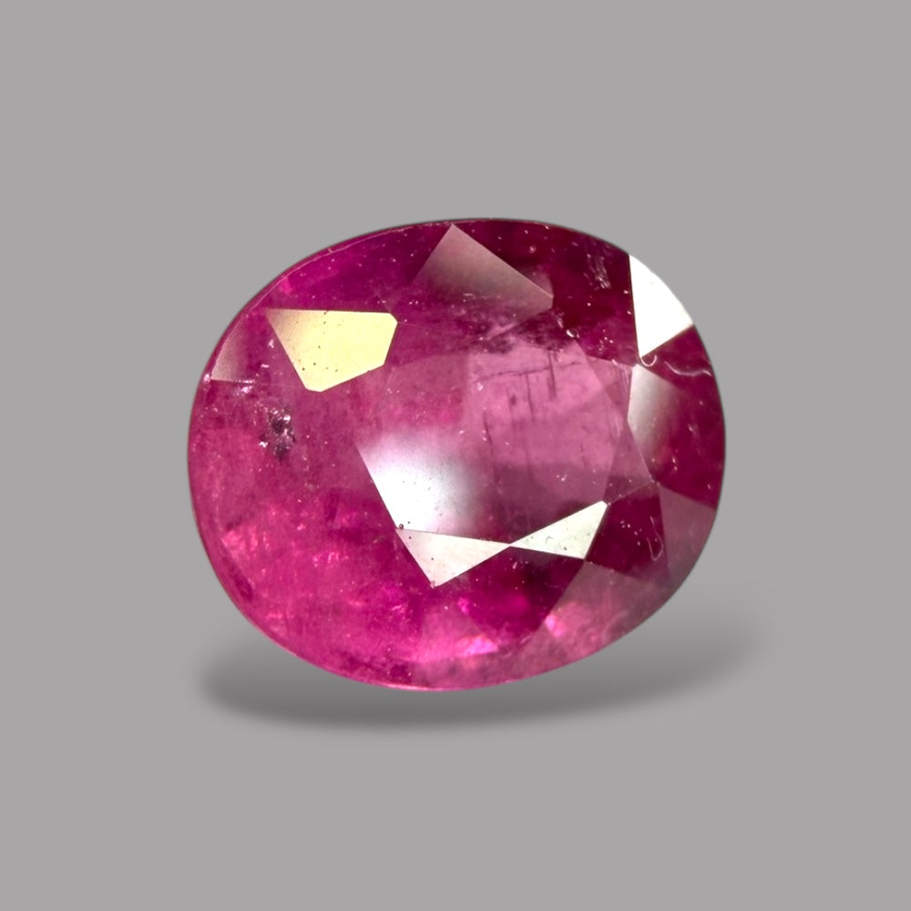Natural Rubellite Tourmaline 0.99 Carats Gemstone – Oval 6.6x5.4 mm
