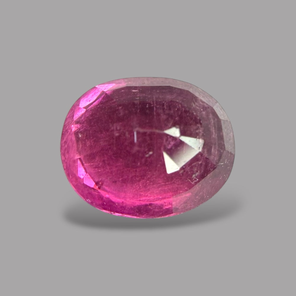 Natural Rubellite Tourmaline 0.99 Carats Gemstone – Oval 6.6x5.4 mm