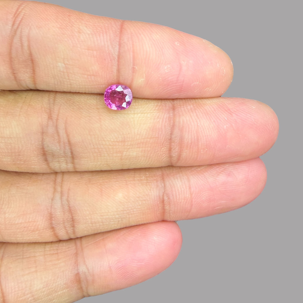 Natural Rubellite Tourmaline 0.82 Carats Gemstone – Oval 6x5.4 mm