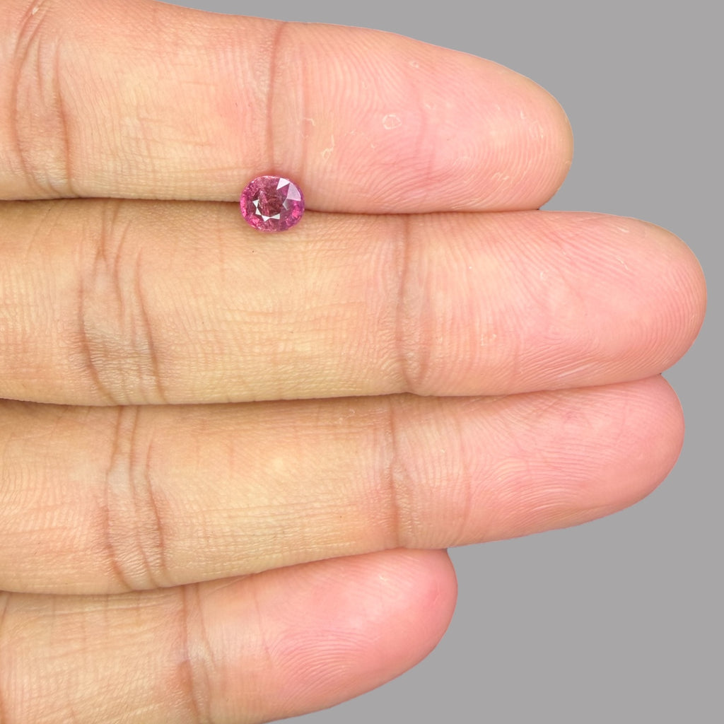 Natural Rubellite Tourmaline 0.62 Carats Gemstone – Oval 5.6x4.9 mm