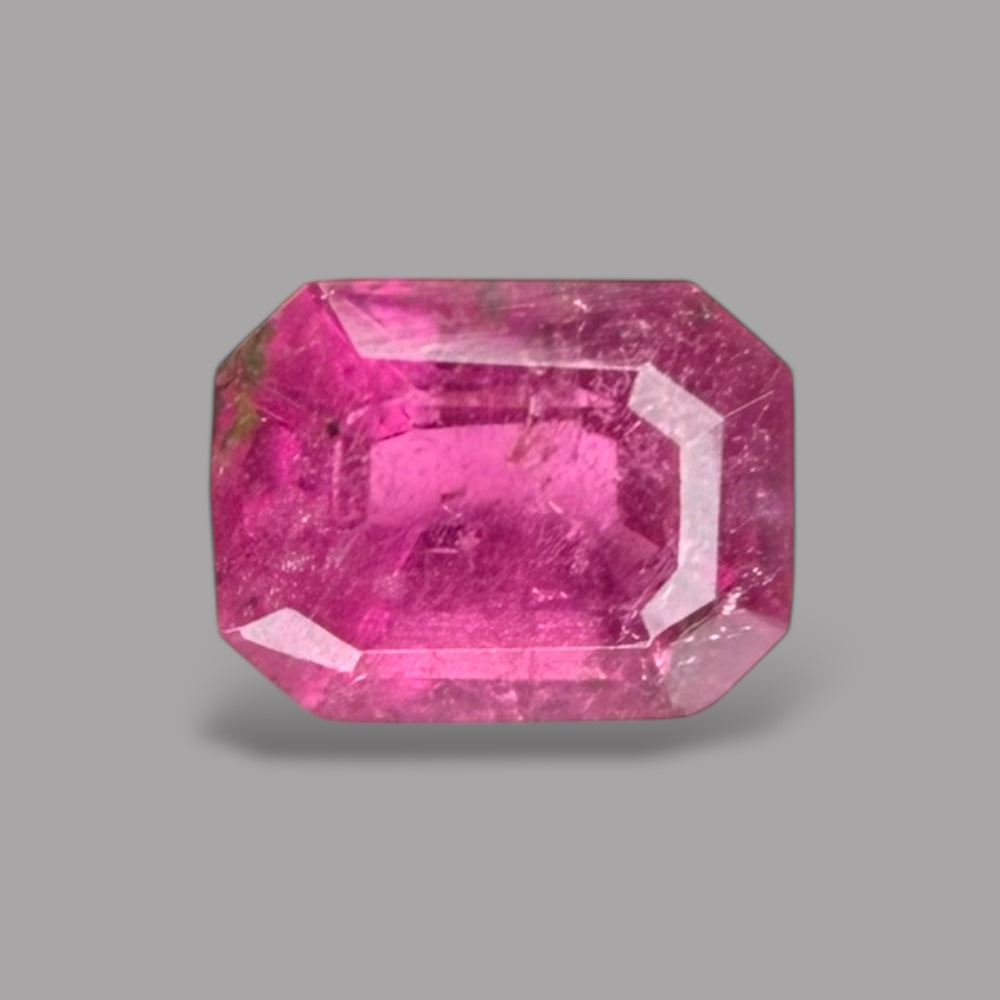 Natural Rubellite Tourmaline Gemstone 1.77 Carats – Emerald Cut 7.9x6 mm