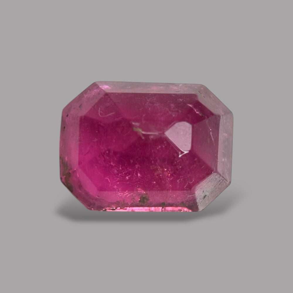 Natural Rubellite Tourmaline Gemstone 1.77 Carats – Emerald Cut 7.9x6 mm