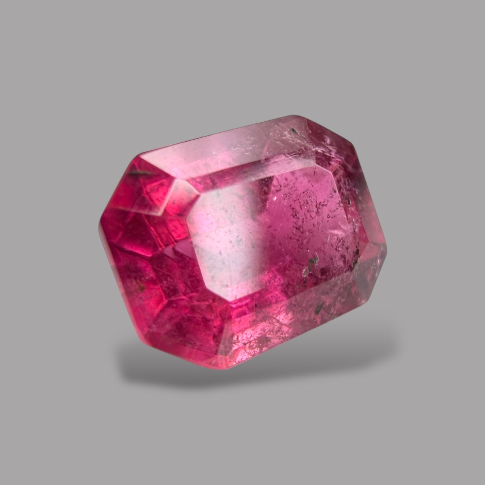 Natural Rubellite Tourmaline Gemstone 1.61 Carats – Emerald Cut 8x6 mm