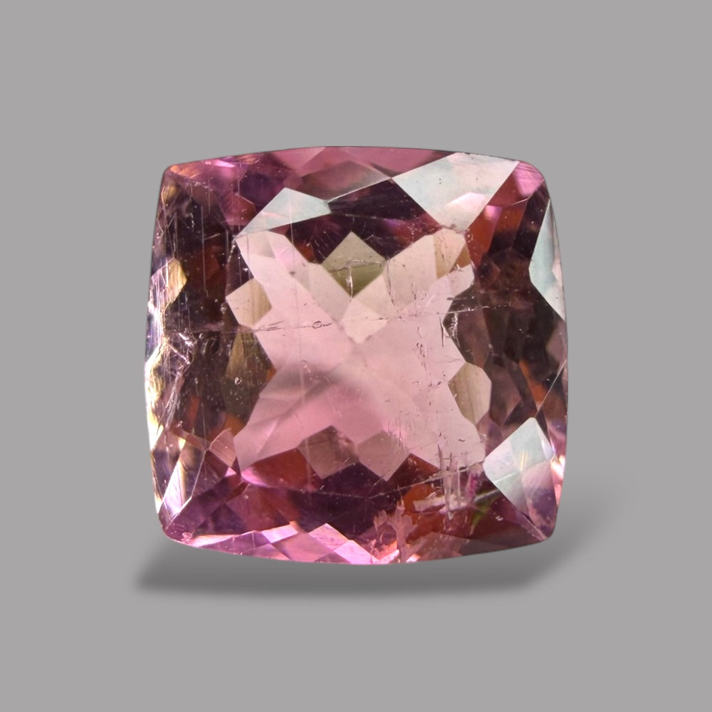 Natural Rubellite Tourmaline 1.69 Carats Gemstone – Cushion 7.1x7 mm