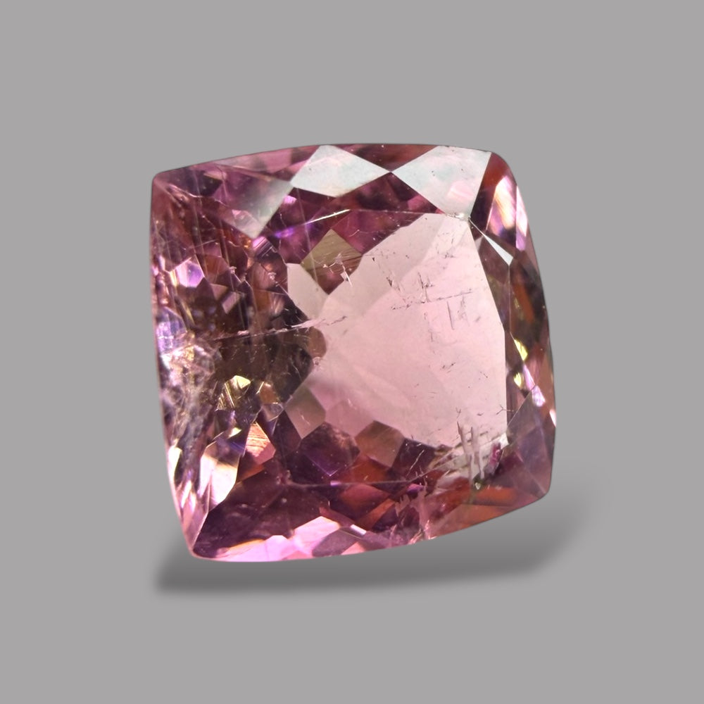 Natural Rubellite Tourmaline 1.69 Carats Gemstone – Cushion 7.1x7 mm