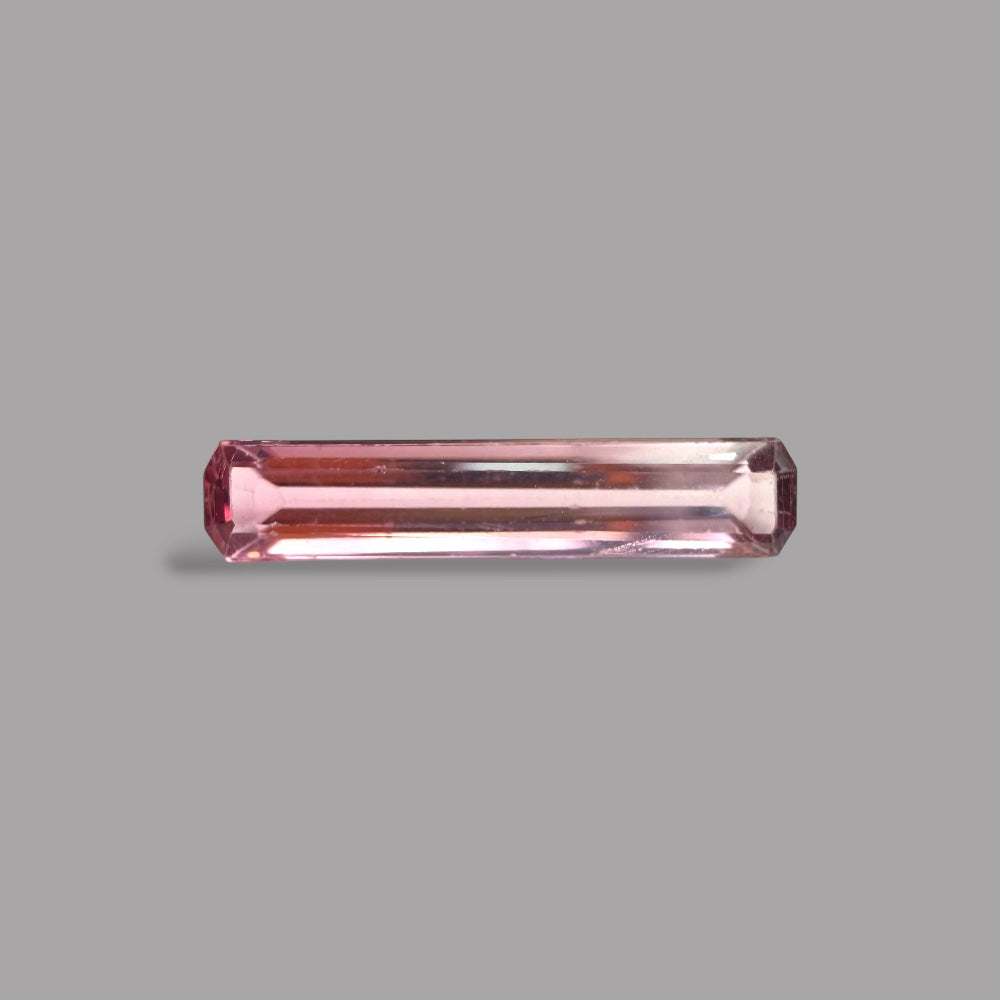 Natural Rubellite Tourmaline Gemstone 1.77 Carats – Emerald Cut 18x3.7 mm