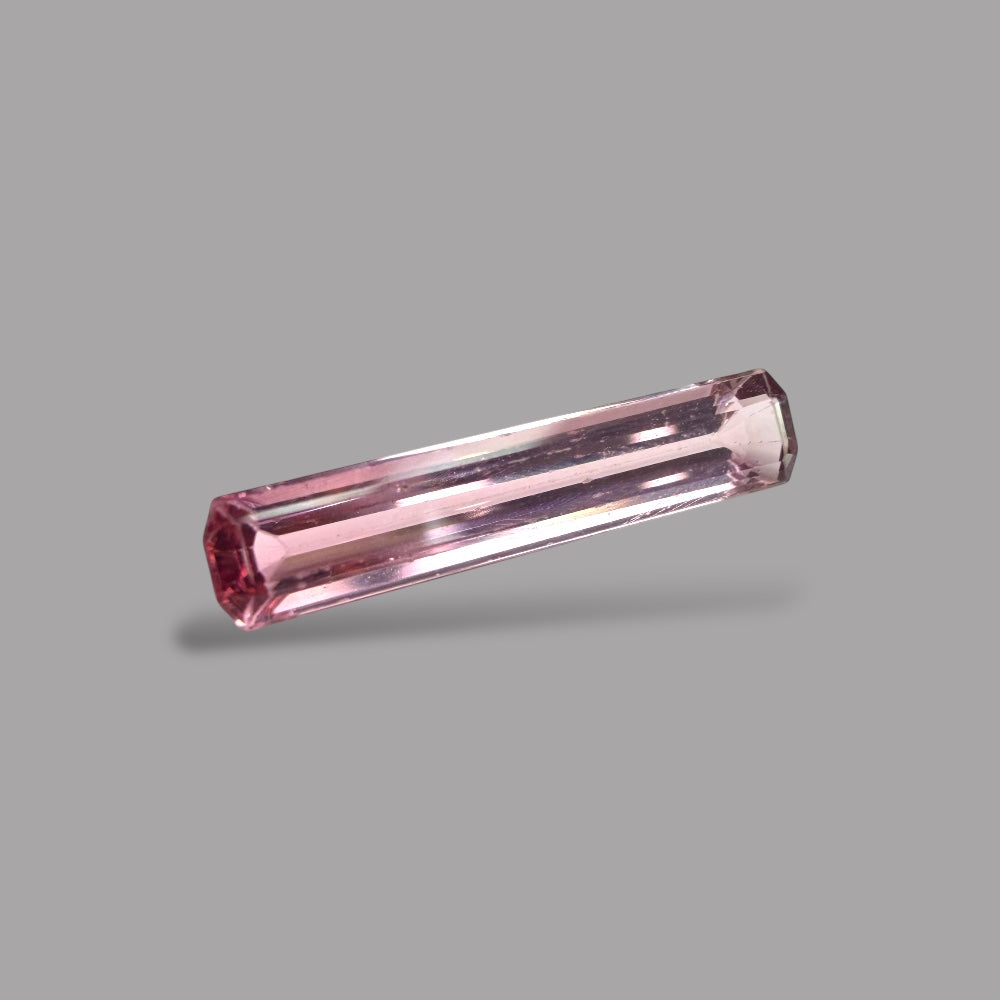 Natural Rubellite Tourmaline Gemstone 1.77 Carats – Emerald Cut 18x3.7 mm