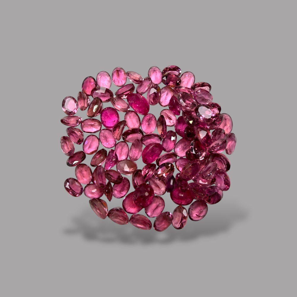 Natural Rubellite Tourmaline Stone From 4 x 3 mm Size Price Per Carats (Total 18.87 Carats)