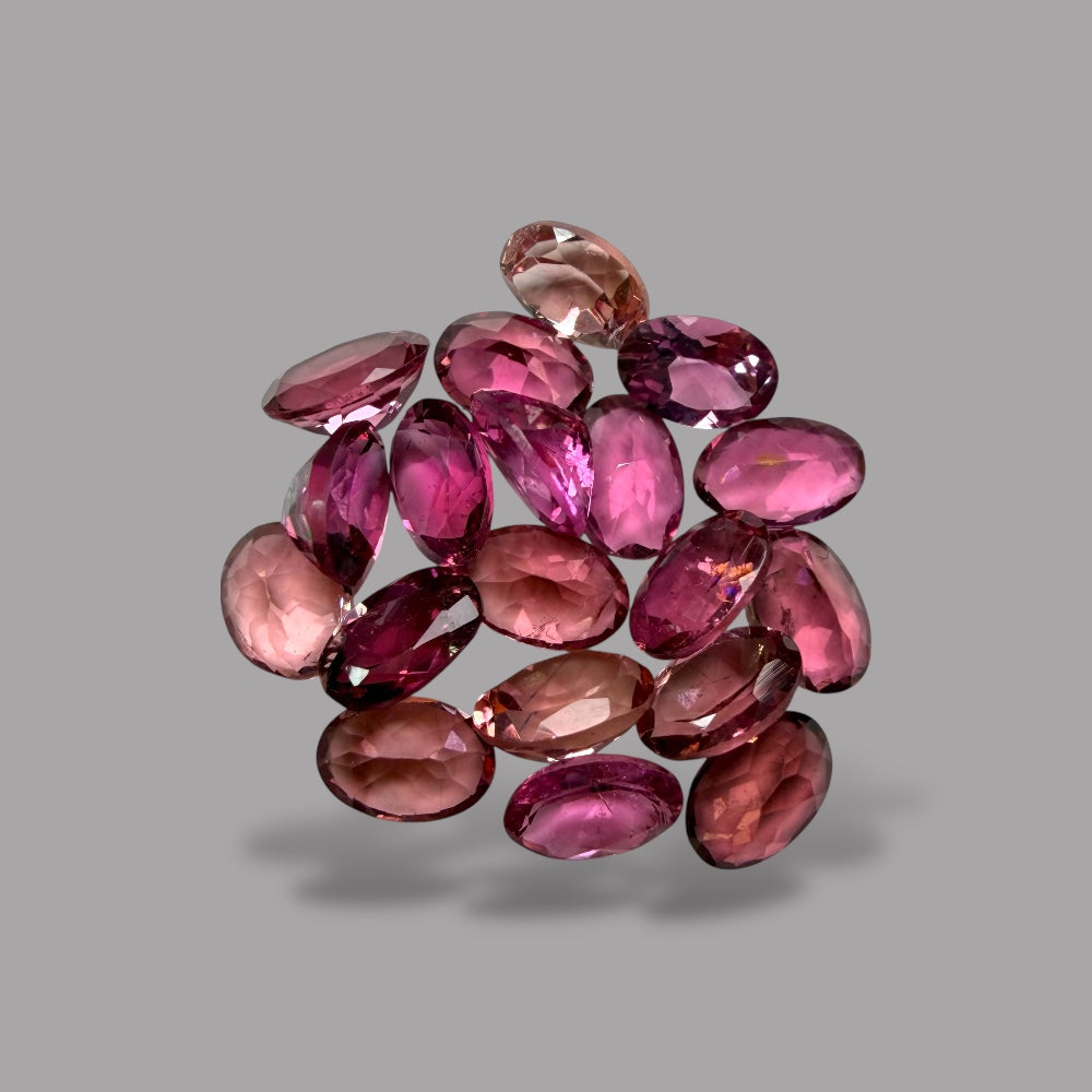 Natural Rubellite Tourmaline Stone From 6 x 4 mm Size Price Per Carats (Total 9 Carats)