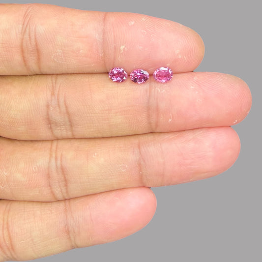 Natural Rubellite Tourmaline Stone From 5 x 4 mm Size Price Per Carats (Total 24 Carats)