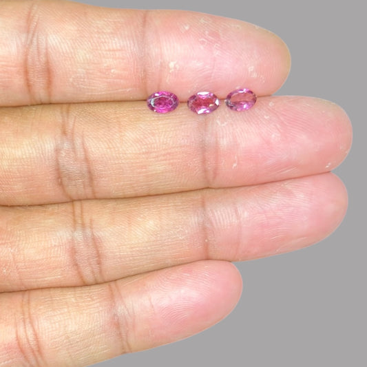Natural Rubellite Tourmaline Stone From 6 x 4 mm Size Price Per Carats (Total 31 Carats)