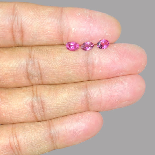 Natural Rubellite Tourmaline Stone From 6 x 4 mm Size Price Per Carats (Total 35 Carats)