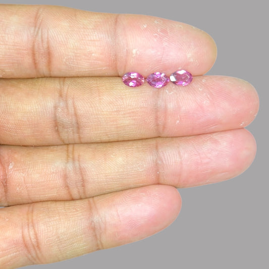 Natural Rubellite Tourmaline Stone From 6 x 4 mm Size Price Per Carats (Total 20 Carats)
