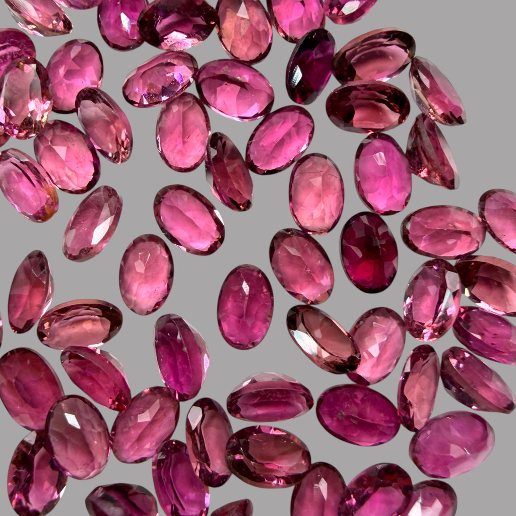 Natural Rubellite Tourmaline Stone From 6 x 4 mm Size Price Per Carats (Total 35 Carats)