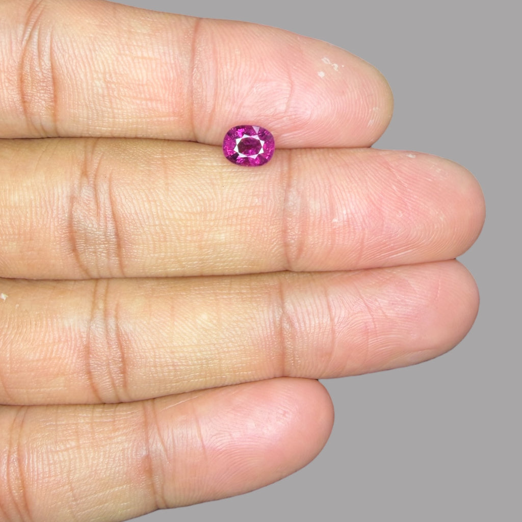 Natural Rubellite Tourmaline 0.97 Carats Gemstone – Oval 6.7x5.4 mm
