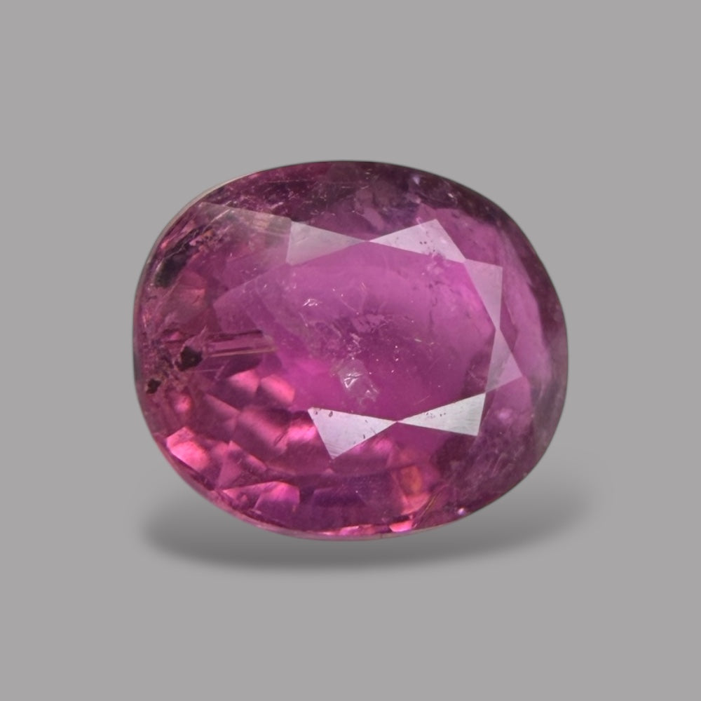 Natural Rubellite Tourmaline 0.82 Carats Gemstone – Oval 6.6x5.4 mm