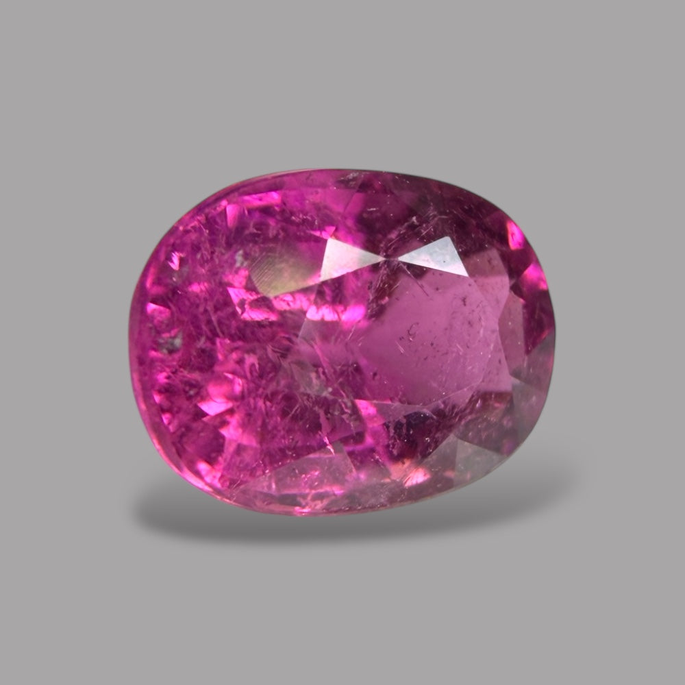 Natural Rubellite Tourmaline 1.23 Carats Gemstone – Oval 7.5x5.4 mm