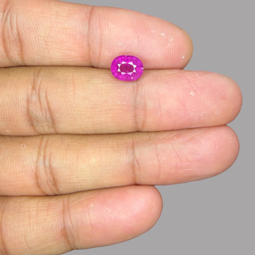 Natural Rubellite Tourmaline 1.60 Carats Gemstone – Oval 8x6.3 mm