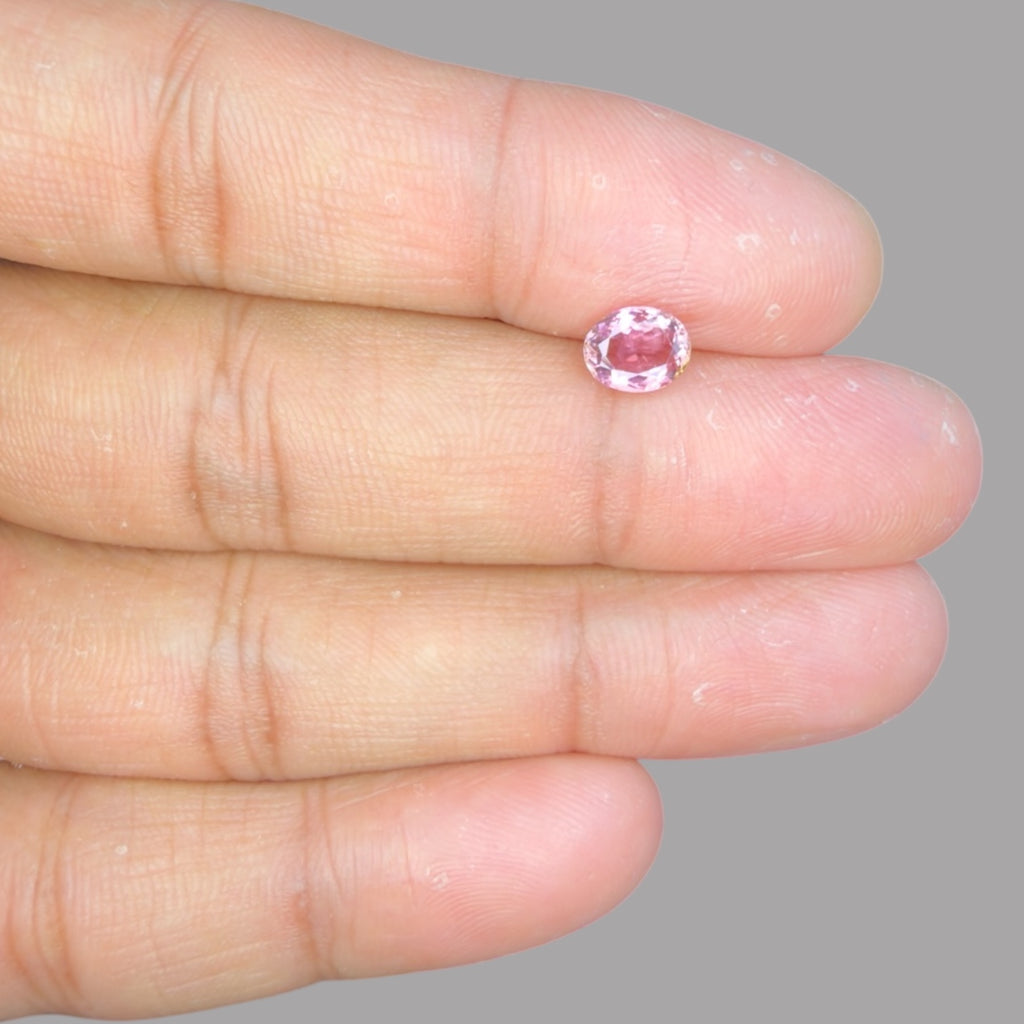 Natural Rubellite Tourmaline 1.07 Carats Gemstone – Oval 6.9x5.5 mm