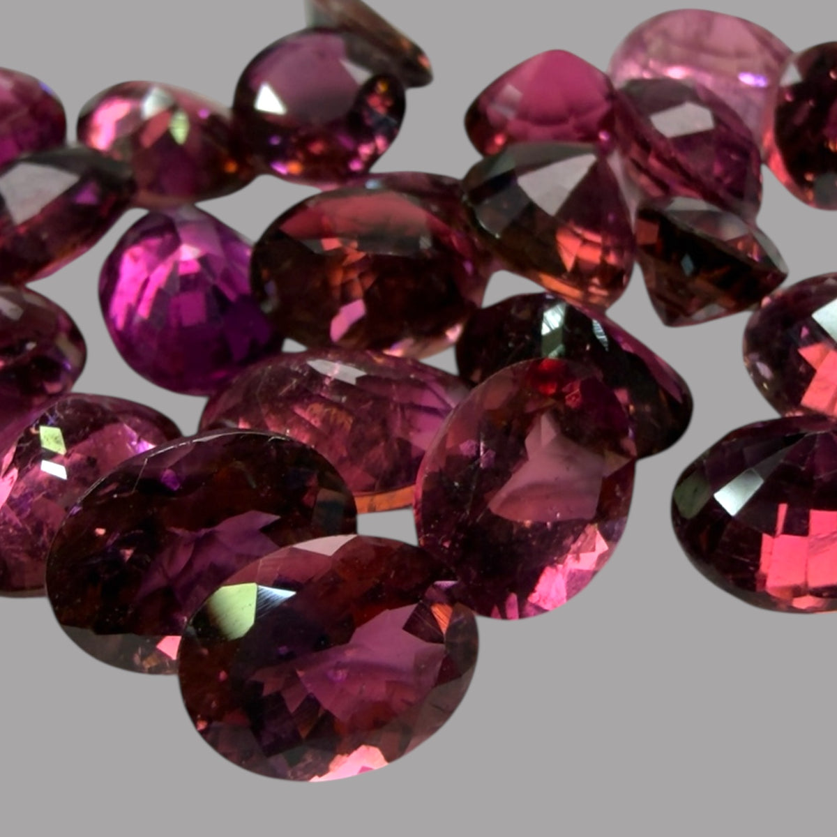 Buy Natural Rubellite Tourmaline Stone From Mix Size Price Per Carats (Total 30 Carats) Gemstone