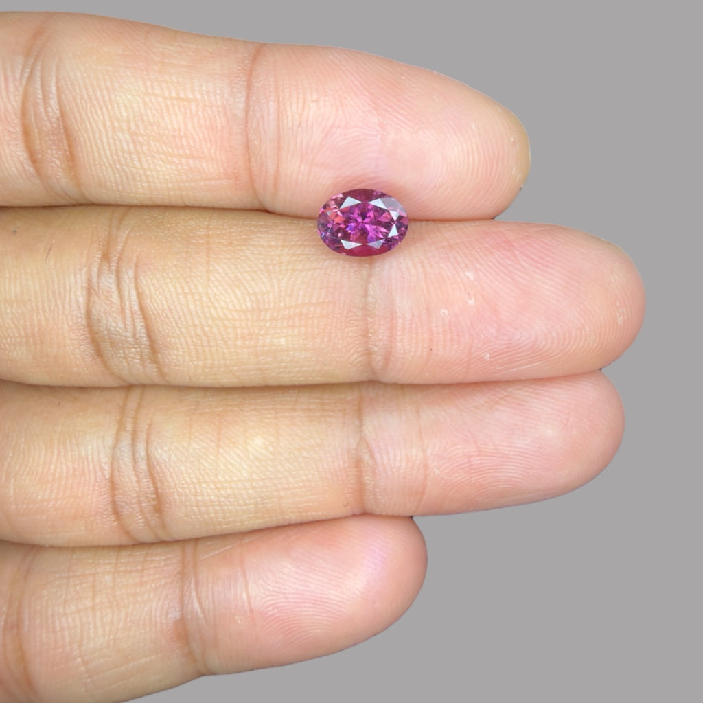 Natural Rubellite Tourmaline 1.61 Carats Gemstone – Oval 8.3x6.2 mm