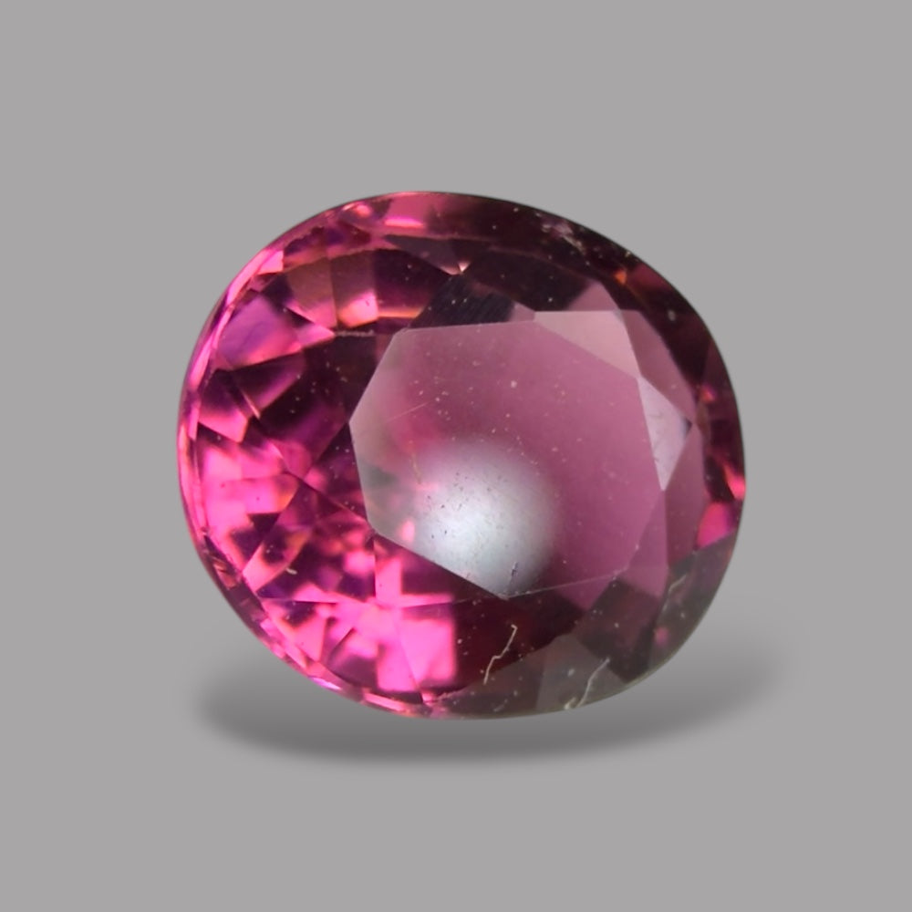 Natural Rubellite Tourmaline 1.02 Carats Gemstone – Oval 6.6x5.7 mm