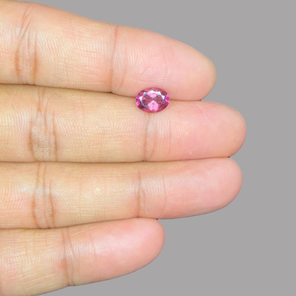 Natural Rubellite Tourmaline 1.19 Carats Gemstone – Oval 8x6 mm