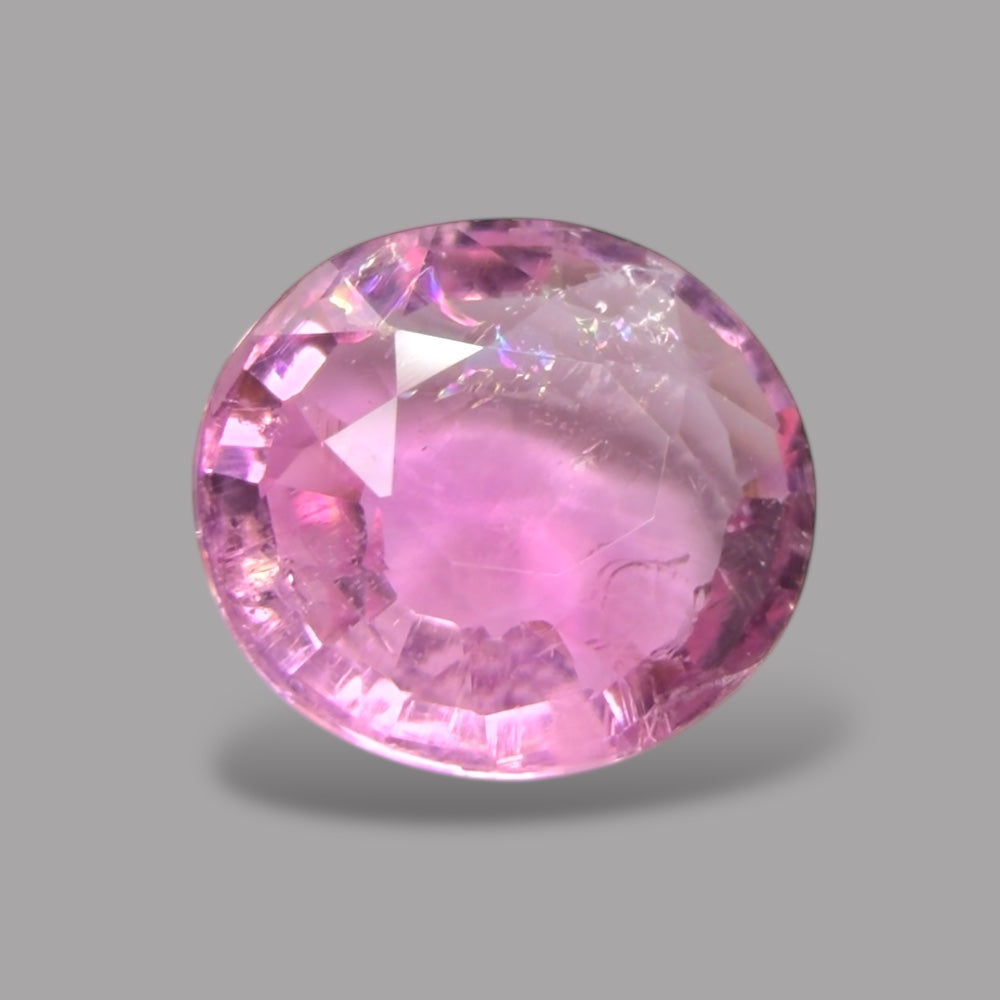 Natural Rubellite Tourmaline 1.05 Carats Gemstone – Oval 7.2x6.4 mm