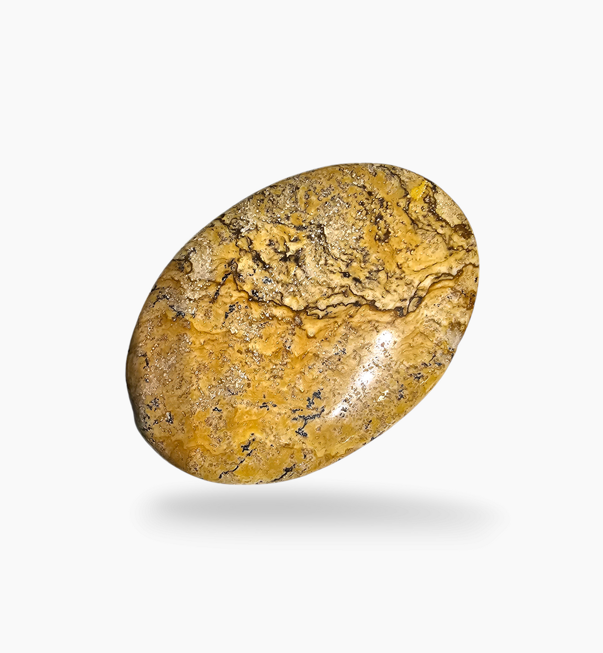 Natural Picture Jasper Stone 52.51 Carats Oval Cabochon Shape Size 40x30mm
