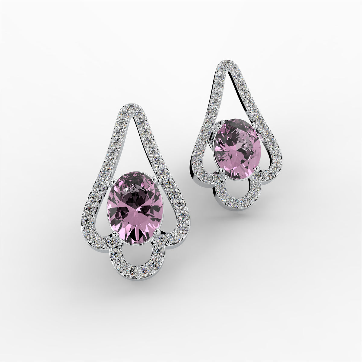 Pink Amethyst Earring - Eleanor