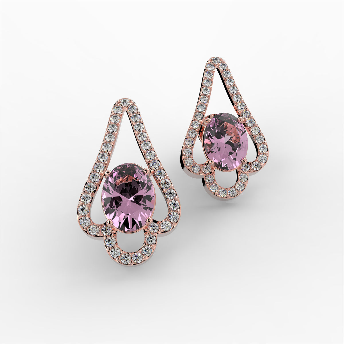 Pink Amethyst Earring - Eleanor