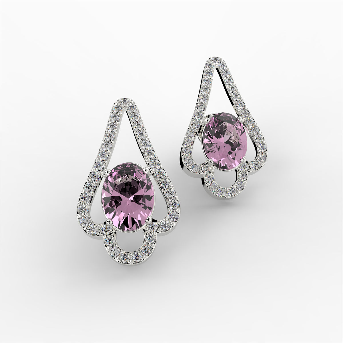 Pink Amethyst Earring - Eleanor