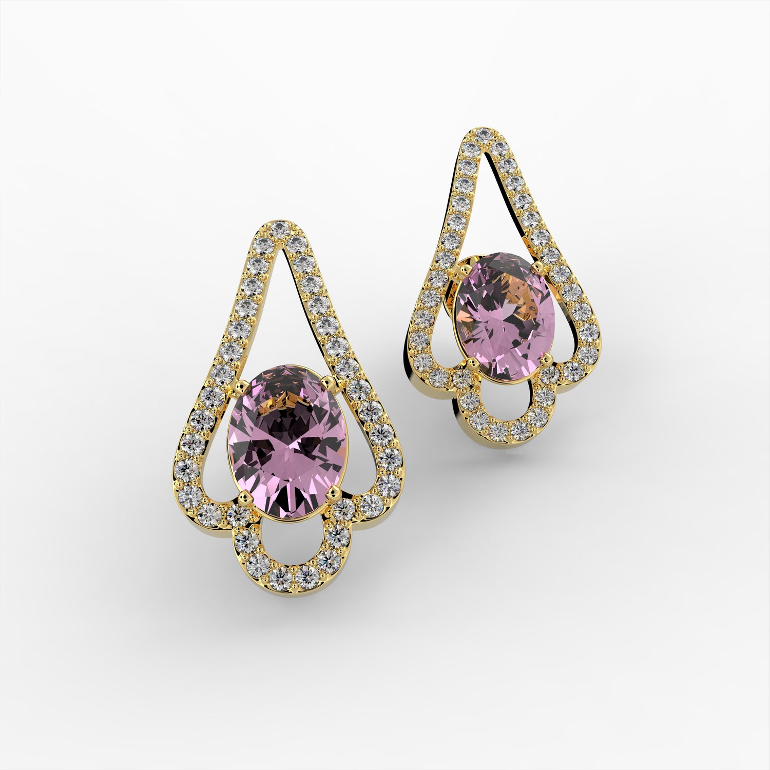 Pink Amethyst Earrings