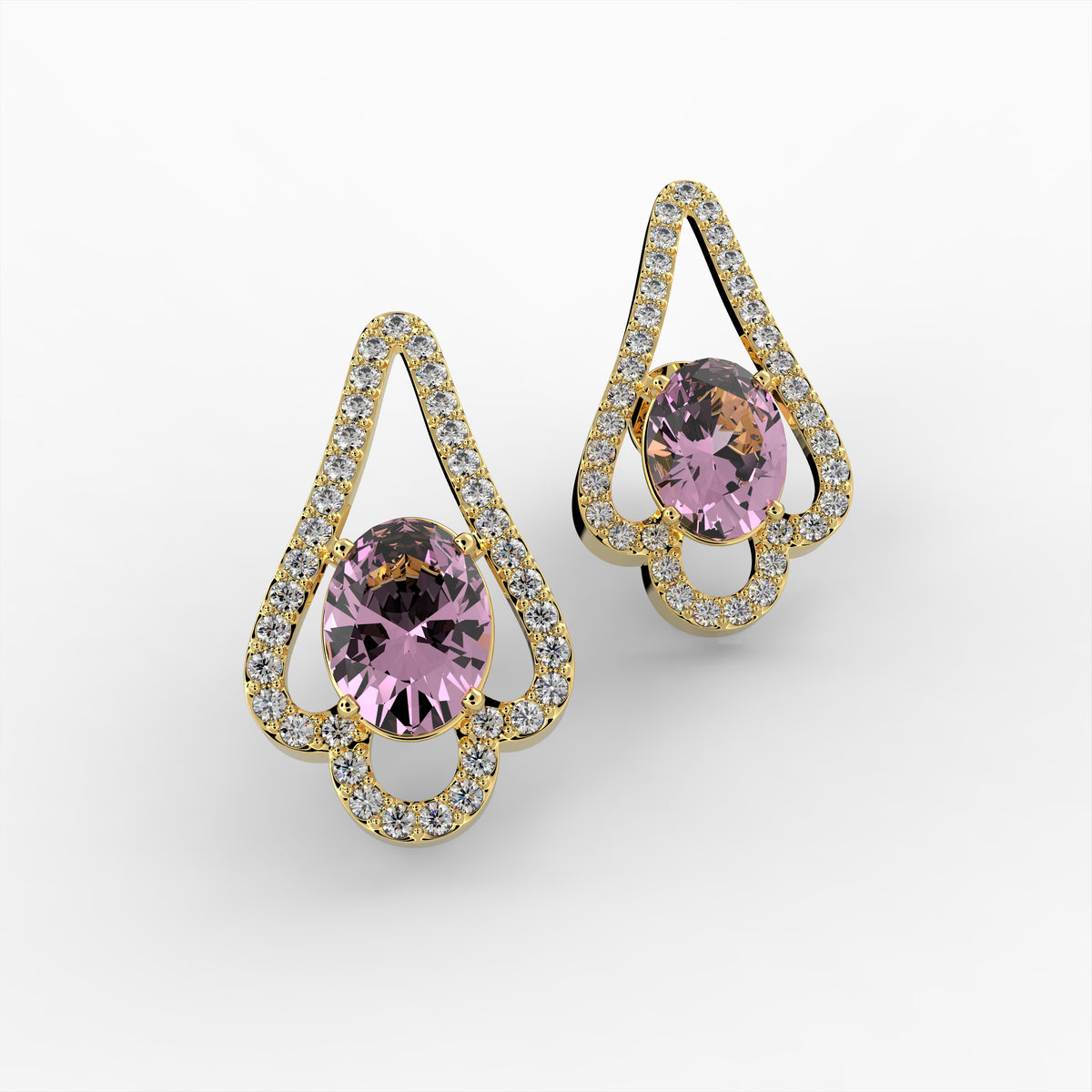 Pink Amethyst Earring - Eleanor