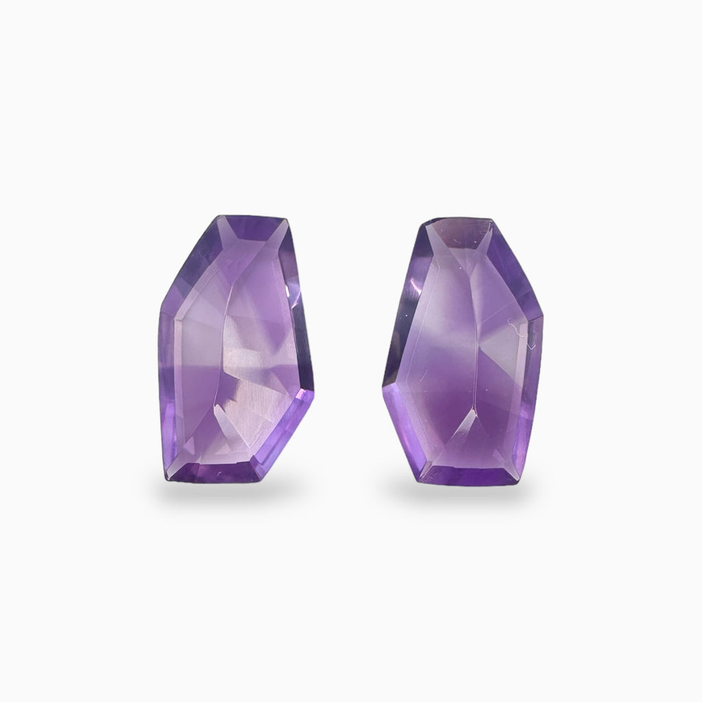 Pink Amethyst Fancy Cut Stones Pair For Earrings 12.70 Carats