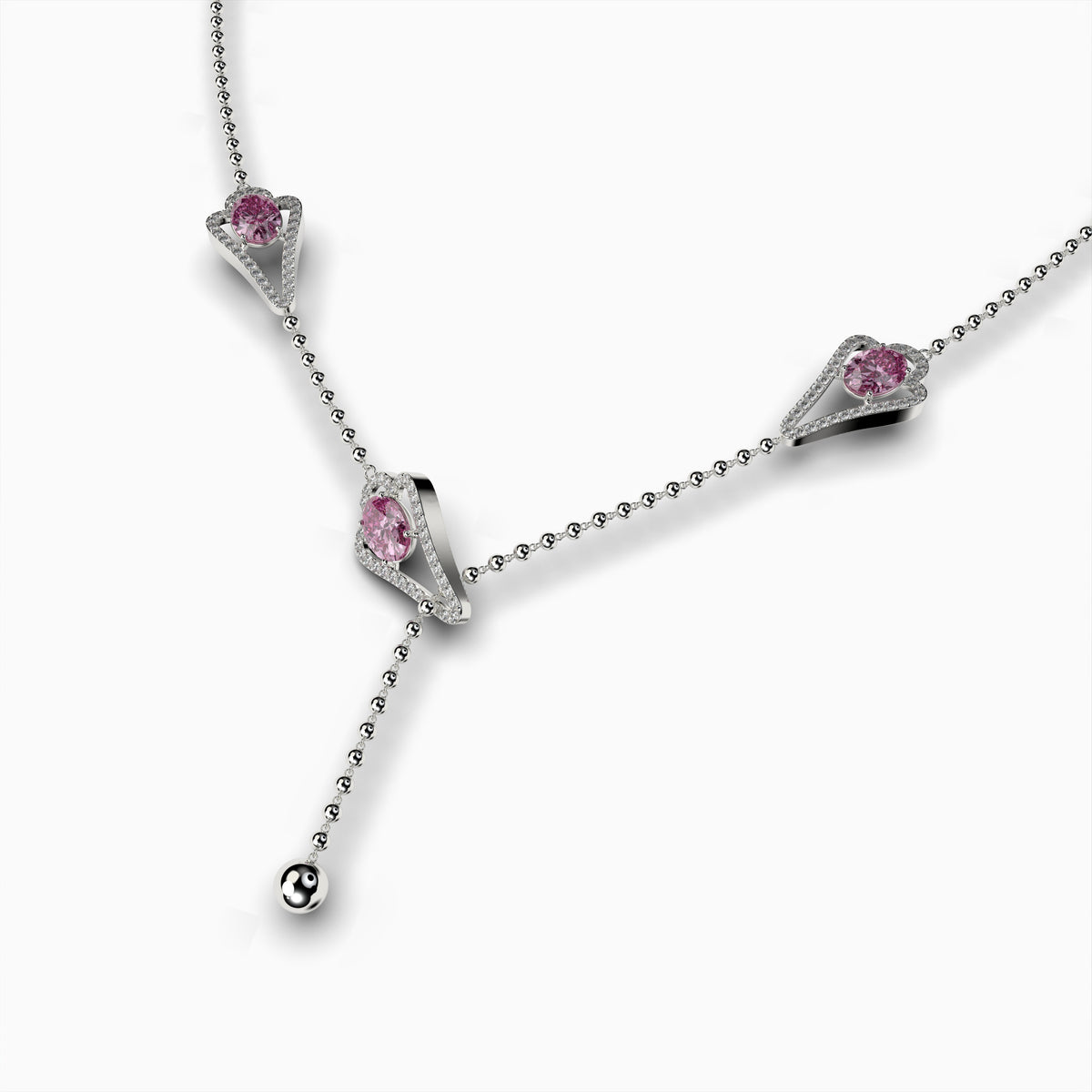 Pink Amethyst Necklace - Claire