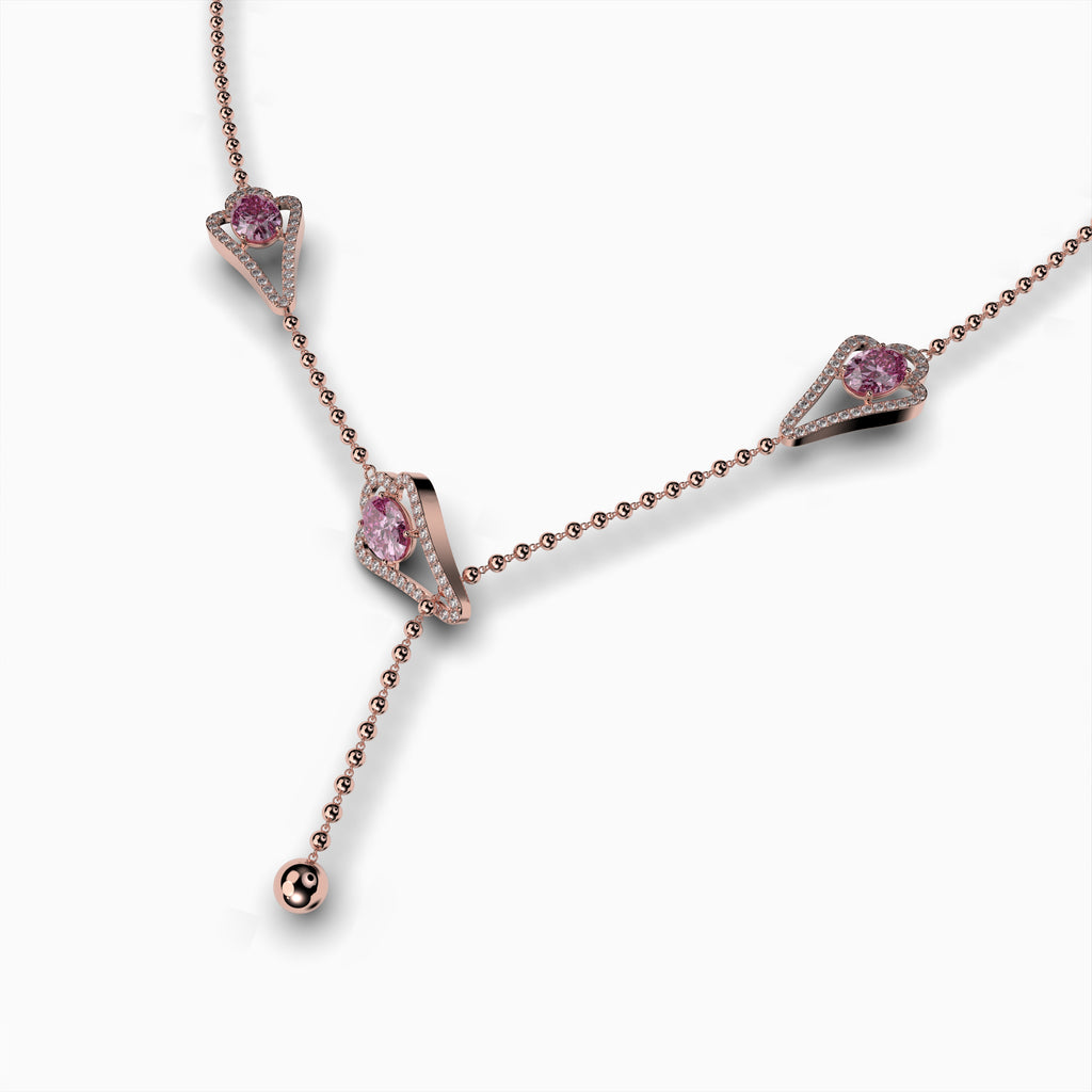 Pink Amethyst Necklace - Claire