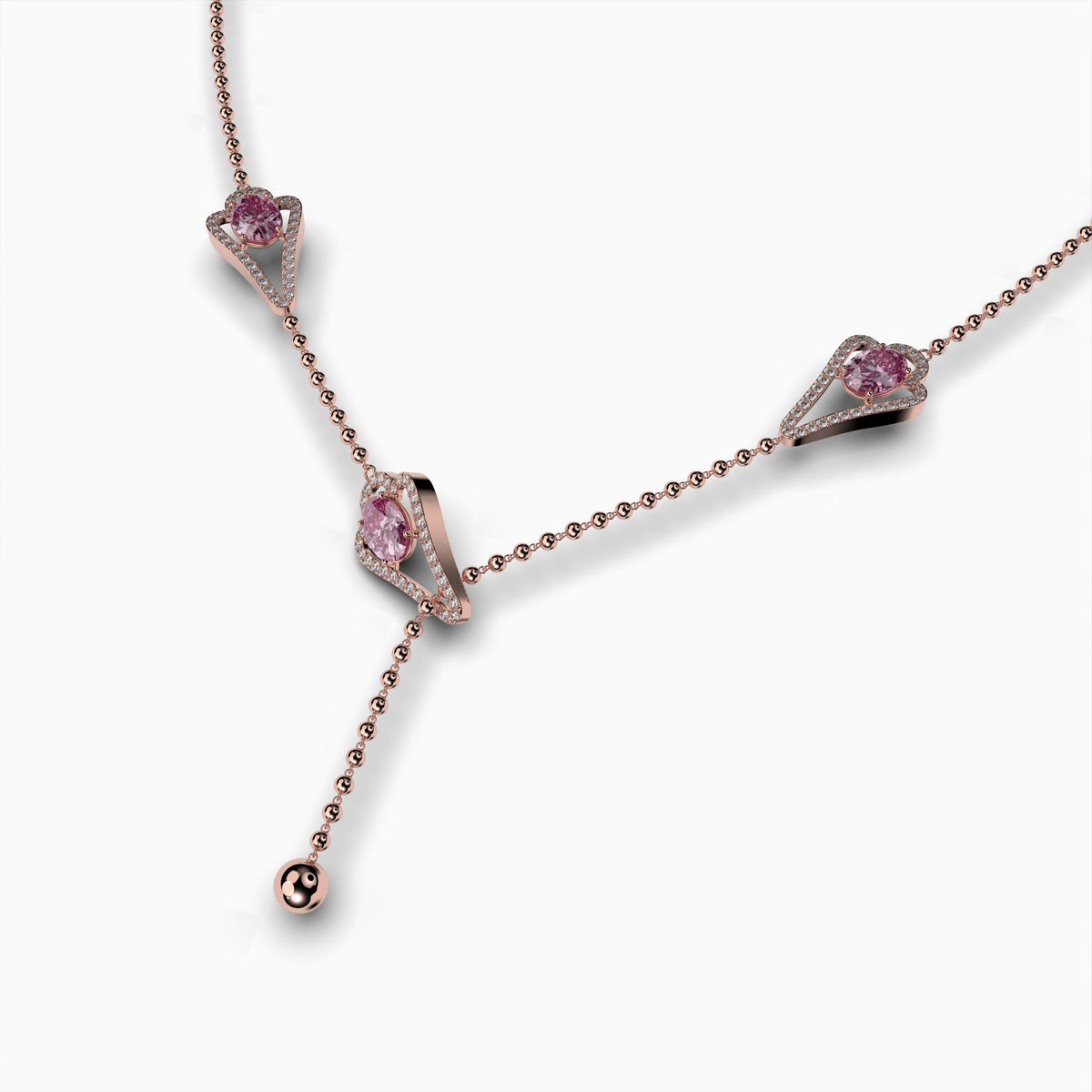 Pink Amethyst Necklace - Claire