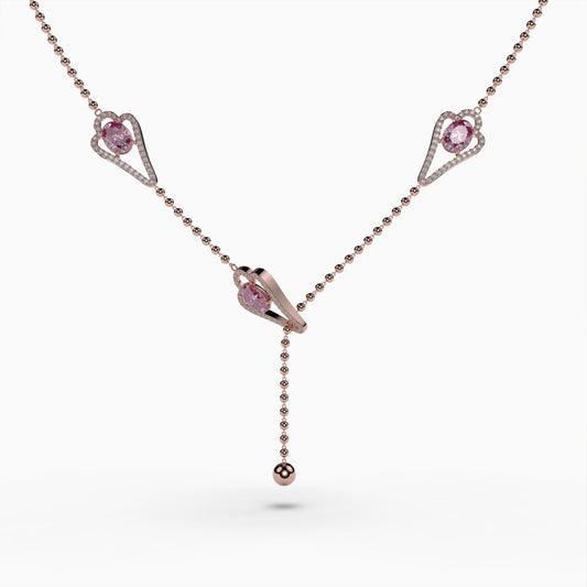 Pink Amethyst Necklace - Claire