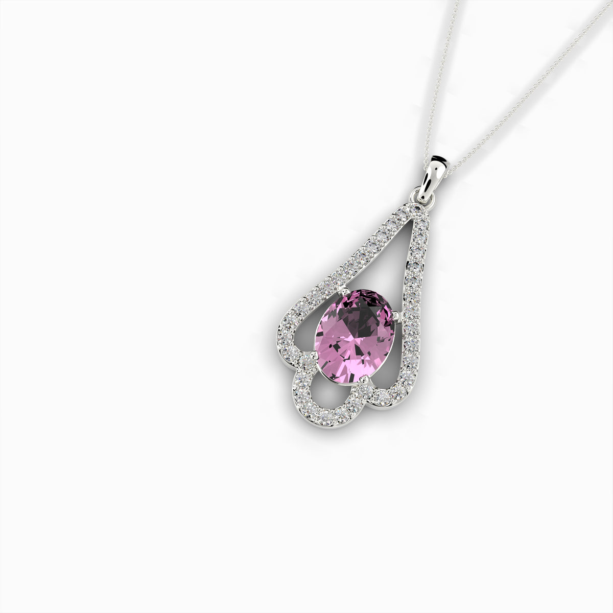 Pink Amethyst Pendant - Elizabeth